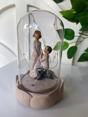 UltraMint Işıklı Büyük Fanus, Sarılan Çift, Sevgililer Günü Hediye