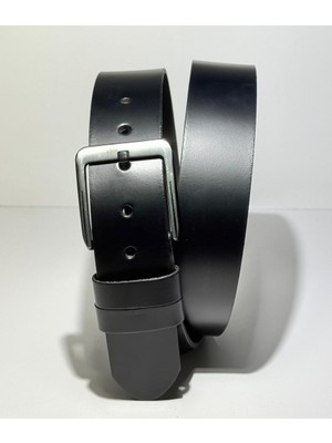 Kemerbox %100 Hakiki Deri Mat Siyah Erkek Kemer 4,5cm