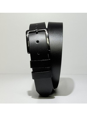 Kemerbox %100 Hakiki Deri Siyah Erkek Kemer 4 cm