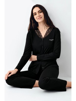 Beruflic Pierre Cardin 9116-S Kadın Önü Düğmeli  Pijama Takımı