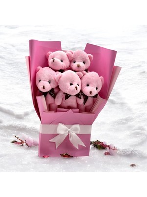 UltraMint Sevgiliye Özel Kutuda Sevimli Ayıcık ve Çiçekli Hediye Seti