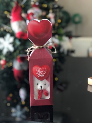 UltraMint Sevgililer Günü Için Ayıcık Anahtarlık Hediye Kutusu