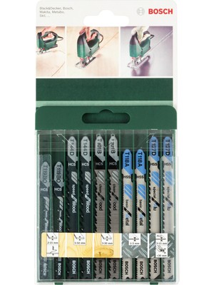 Bosch Ahşap ve Metal Dekupaj Bıçağı Seti, 10 Parça, Hassas ve Detaylı Kesim