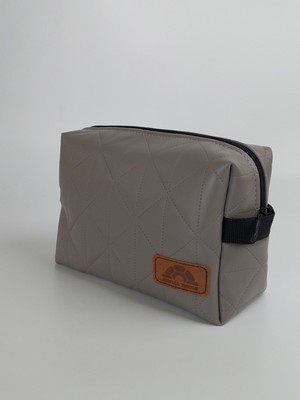 Joyfull Turtle Unisex Bakım Çantası - Vinlex Deri - Gri