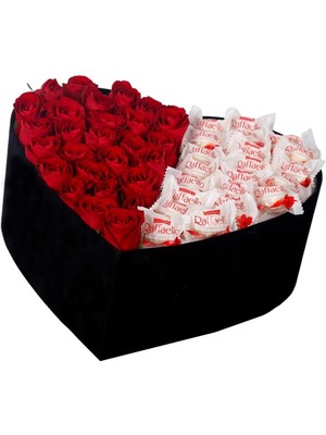 UltraMint Kadife Gül ve Raffaello ile Sevgi Dolu Özel Hediye Kutusu