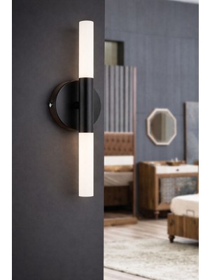 Lüx Aydınlatma UMUT LEDLİ SİYAH APLİK