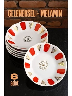 Epilons Turk Melamin Çay Tabağı 6 Adet Geleneksel Türk Çay Bardağı Altlığı