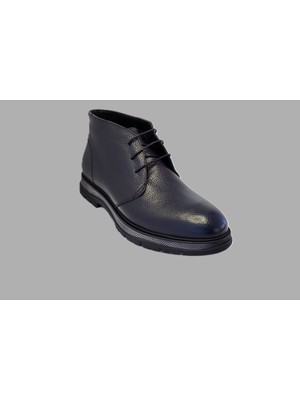Darkwood-Erkek Bot-Hakiki Deri-Lacivert Renk-Sıcak Astar