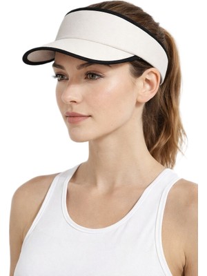 Reva Ayarlanabilir Beyaz Siperlik Şapka – Spor & Günlük Kullanım