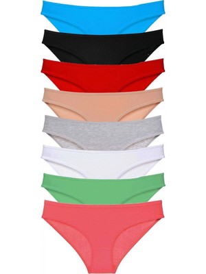 MiraLive 8 Adet Süper Eko Set Likralı Kadın Slip Külot Set 3