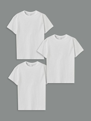 Lc Waikiki Yeni Sezon Bisiklet Yaka Basic Erkek Çocuk Tişört 3'lü