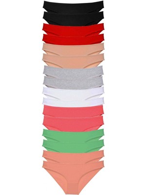 MiraLive 16 Adet Süper Eko Set Likralı Kadın Slip Külot 8 Renkli