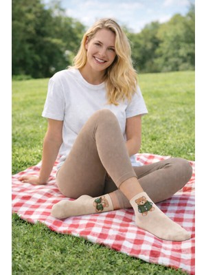 Umel Tekstil Teddy Bear Yumoş Ayıcıklı Soket Çorap 4 Çift