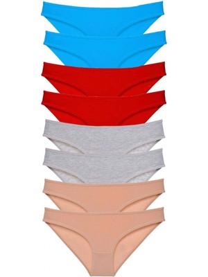 MiraLive 8 Adet Süper Eko Set Likralı Kadın Slip Külot 534