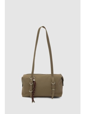 Ilu Bags Velour Charmlı Süet El ve Omuz Çantası