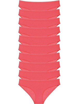 MiraLive 10 Adet Süper Eko Set Likralı Kadın Slip Külot Fuşya
