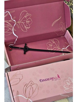 UltraMint Şık Taşlı Siyah Kılıç Topuz Tokası, Özel Hediye Alternatifi