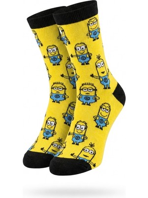 Umel Tekstil Süper Kahramanlar Çocuk Çorapları 3 Çift Pamuklu