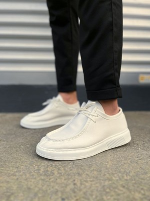 Zapatos JY170 Tornado Bağcıklı Cilt Erkek Günlük Spor Klasik Ayakkabı Cbt - Beyaz