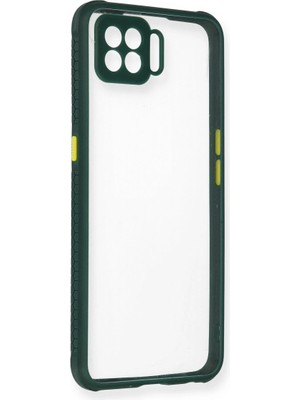 Alem Oppo A73 Kılıf Miami Şeffaf Silikon - Koyu Yeşil