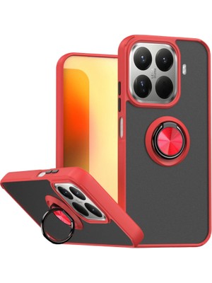 Alem Xiaomi Mi 15T Pro Montreal Yüzüklü Silikon Kapak - Kırmızı