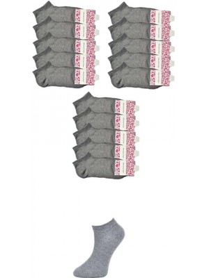 MiraLive Gri Kadın Bilek Çorap 15 Çift