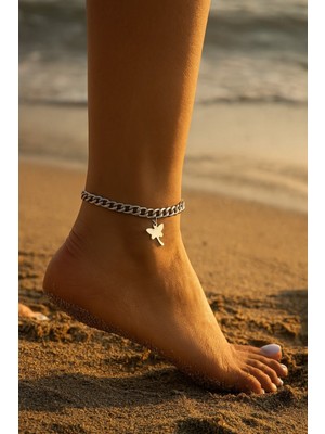 TRY Gümüş Renk Cadena Yusufcuk Çelik Halhal - 3428