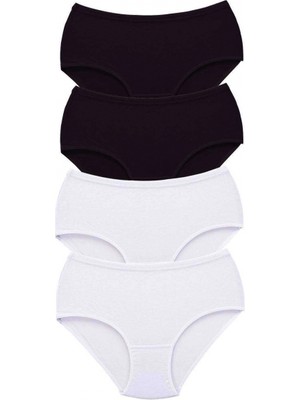 MiraLive 4 Adet Tutku Kadın Yüksek Bel Bato Kalın Lastik Külot S4