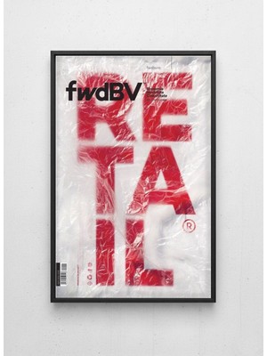 Lamazif Retail Tipografik Siyah Çerçeveli Modern Dekoratif Duvar Tablosu 50×70 cm