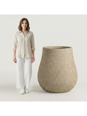 Hobi Tarım Büyük Beton Saksı 100X90CM