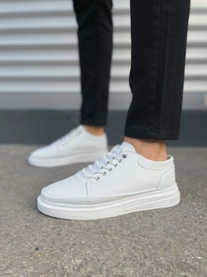 Zapatos JY0535 Prime Bağcıklı Cilt Erkek Günlük Sneaker Ayakkabı Cbt - Beyaz