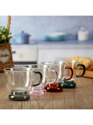 Najmaddin 250 ml Renkli Cam Bardak