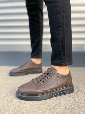 Zapatos JY0535 Prime Bağcıklı Cilt Erkek Günlük Sneaker Ayakkabı Cst - Kahverengi