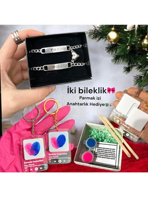 UltraMint Sevgili ve Arkadaşlar Için Şık Çift Çelik Bileklik Seti, Özel Hediye Seçeneği