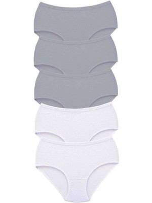 MiraLive 5 Adet Tutku Kadın Yüksek Bel Bato Kalın Lastik Külot S11