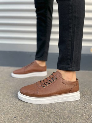Zapatos JY0535 Prime Bağcıklı Cilt Erkek Günlük Sneaker Ayakkabı Cbt - Taba