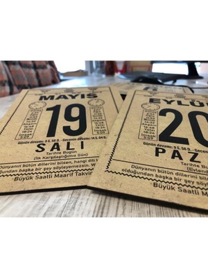 UltraMint Kişiye Özel 13,5X18 cm Ahşap Günler Takvim Tablosu, Sevgililer Günü Hediyesi