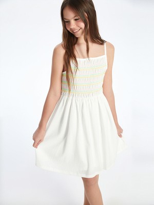 Lc Waikiki Yeni Sezon Kare Yaka Kız Çocuk Elbise