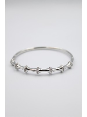 Royaleks Taşlı Vip Bilezik - Gümüş