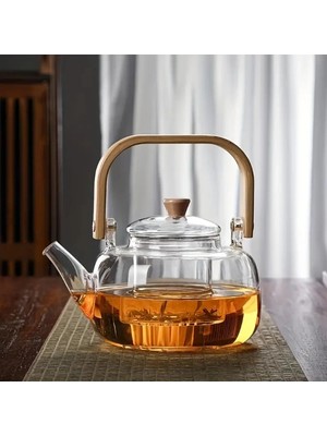 Najmaddin Ahşap Saplı Cam Filtreli Demlik