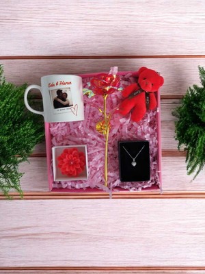 UltraMint Kişiye Özel Fotoğraf Baskılı Retro Kupa ve Sevgiliye Özel Hediye Seti