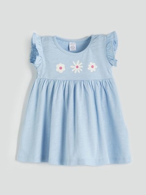 Lc Waikiki Yeni Sezon Çiçek Nakışlı Kız Bebek Elbise