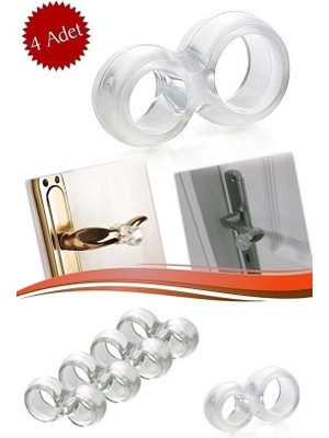 Najmaddin Silikon Kapı & Pencere Vurma Önleyici Stoper Kapı Tamponu 4 Adet