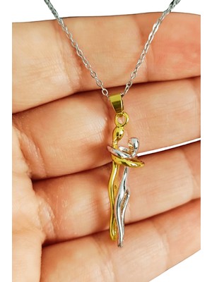 BB Bi Butik Shop Sonsuz Sevgi Sarılması Çift Figür Kolye