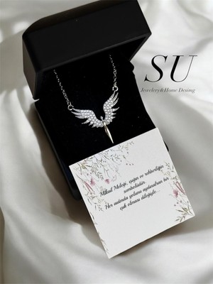 UltraMint Sevgililer Günü Özel 925 Ayar Mikail Meleği Zirkon Taşlı Kolye