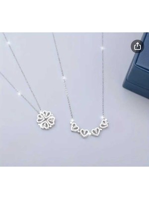 UltraMint Şık Mıknatıslı Yonca Kalp Çelik Kolye, Sevgililer Günü ve Özel Günler Için