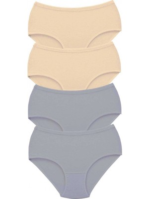 MiraLive 4 Adet Tutku Kadın Yüksek Bel Bato Kalın Lastik Külot S8