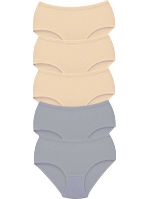 MiraLive 5 Adet Tutku Kadın Yüksek Bel Bato Kalın Lastik Külot S9