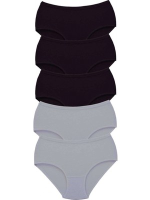 MiraLive 5 Adet Tutku Kadın Yüksek Bel Bato Kalın Lastik Külot S4