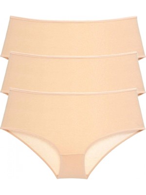 MiraLive 3 Adet Kadın Yüksek Bel Bato Külot Ten